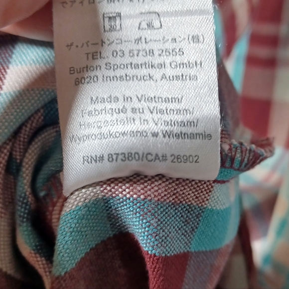 Burton DRYRIDE Men’s Plaid Button Up Shirt Large Moisture Wicking Outdoor Layer - Picture 11 of 13